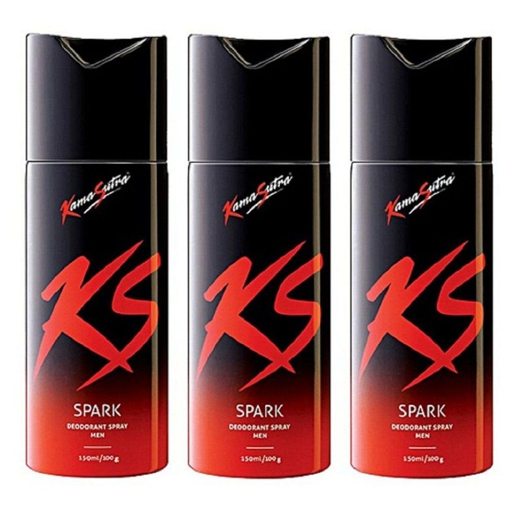 KAMA SUTRA SPARK X 3,Male Deodorant Spray (Each 150ML) view 2