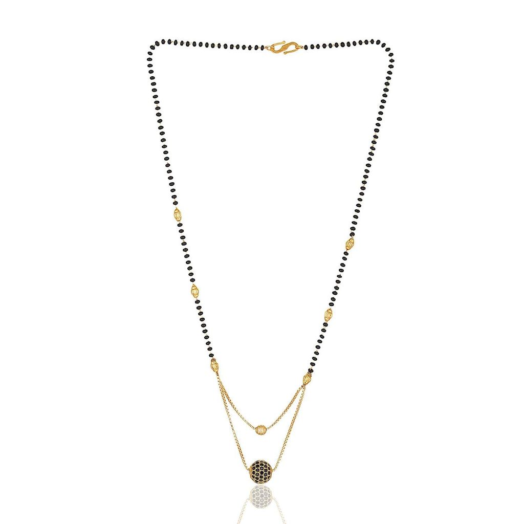 Aarohi13 DOUBLE HEART CHAIN MANGALSUTRA FOR WOMAN view 2
