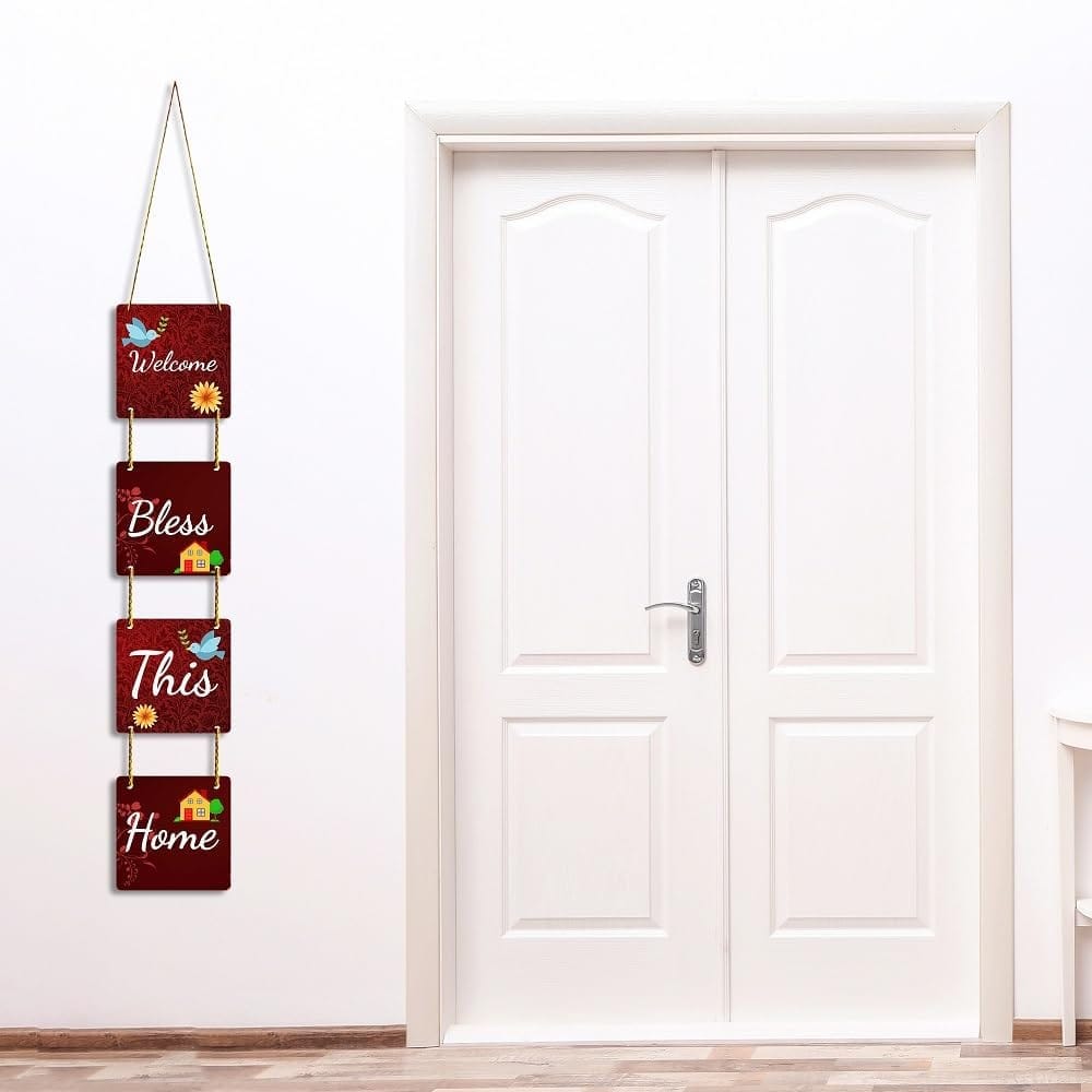 Wall Hangings for Home Decoration Items for Living Room Decor Welcome Home Wall Hanging for Home Office Decoration Handmade Craft Decorative Wall Art (WH1202) view 2