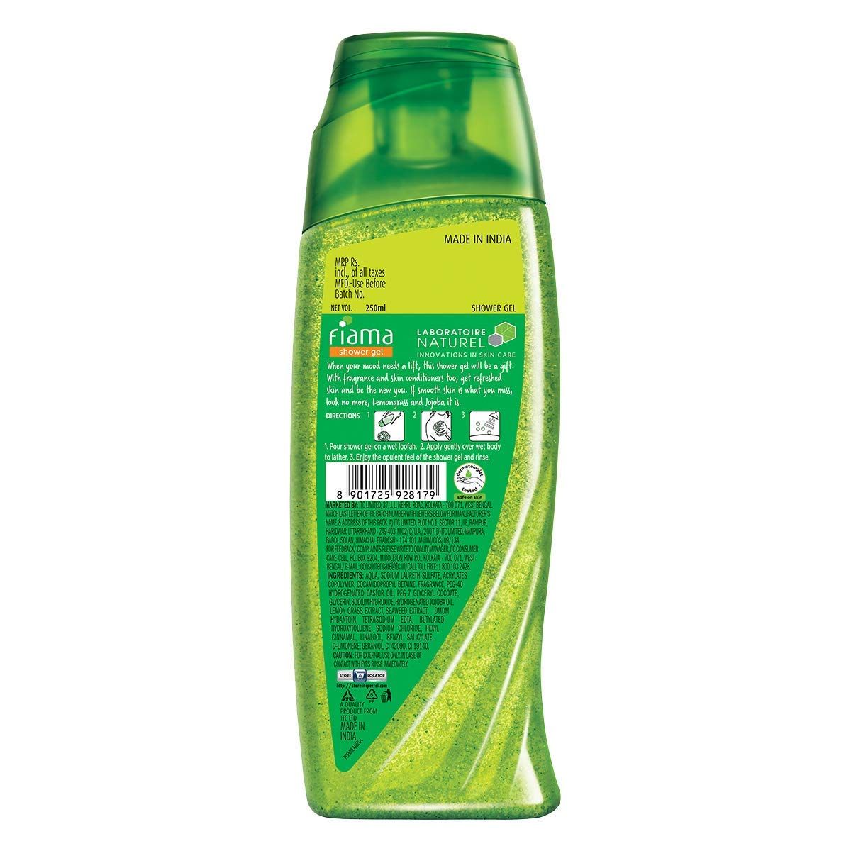 Fiama Shower Gel Lemongrass & Jojoba Body Wash, 250 ml view 2