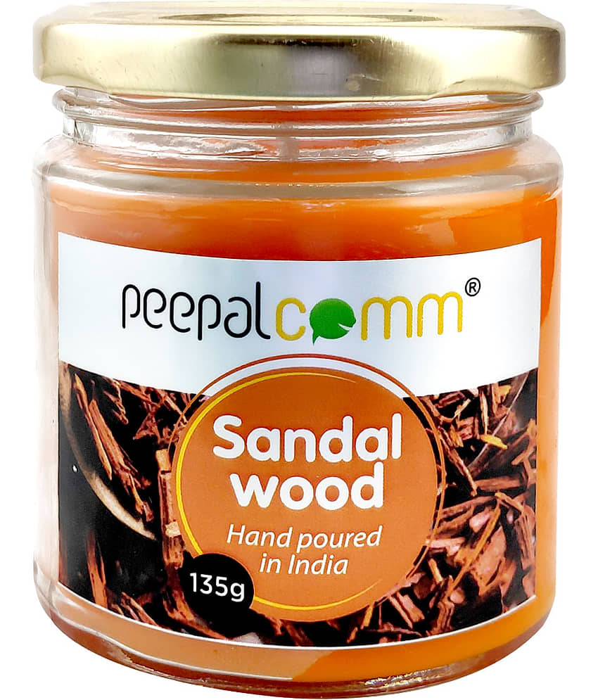 Peepalcomm Orange Jar Candle - Pack of 1 view 2