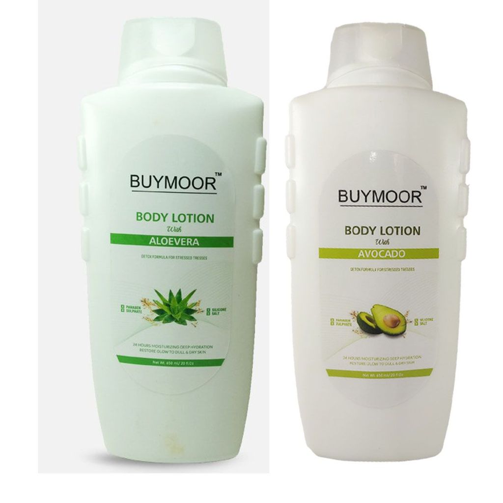 BUYMOOR Aleovera & Avocado Deep Nourishing Skin Brightening Body Lotion Men & Women 1300 ML(Pack Of 2). view 2