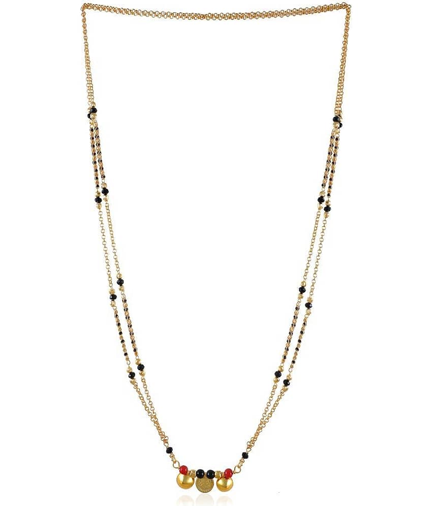 shankh-kriva Gold Plated Letest & Designer VATI Mangalsutra For Women-(100504 100493 100420)-100505