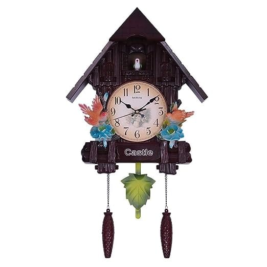Three Secondz Cuckoo Wall Clock Lovely Children's Room Wall Clock - 65 cm x 16 cm x 37 cm - Fixed Door. Does not Open or Close (ChocoBrown) view 2
