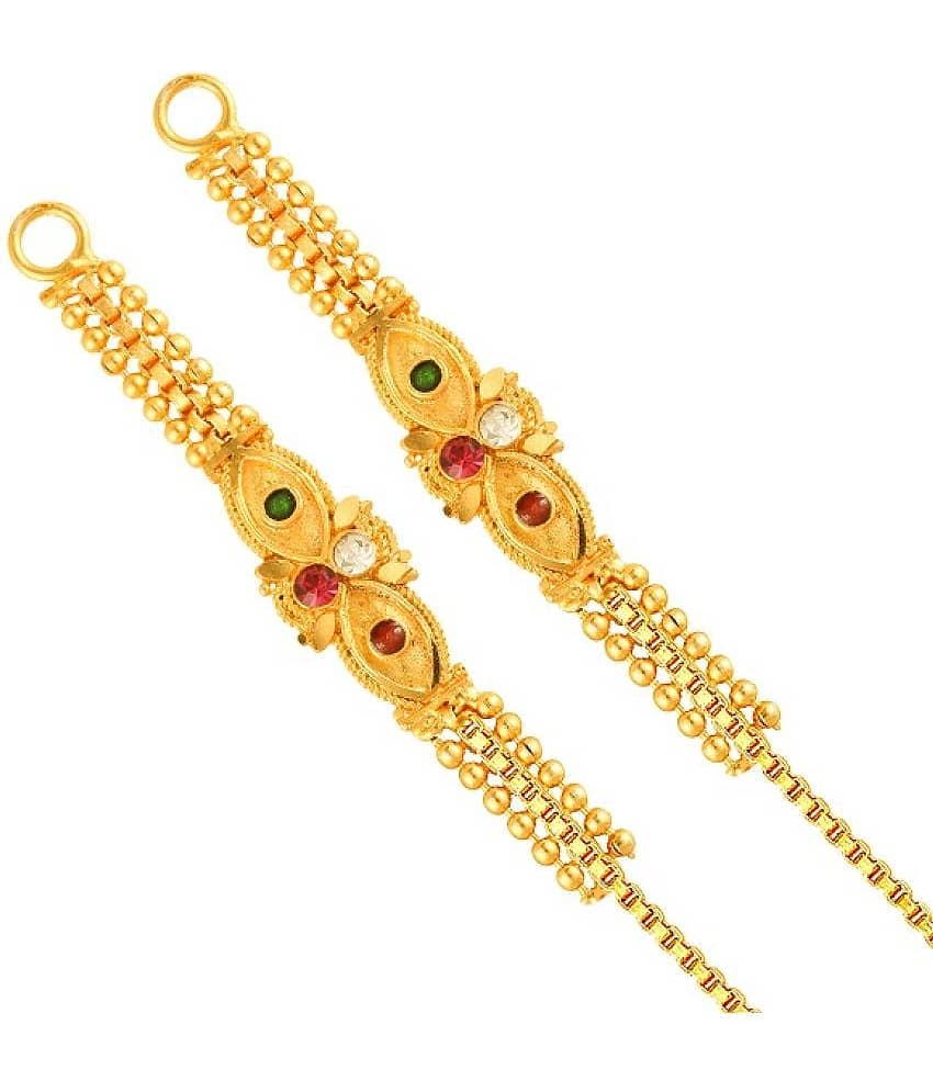 VIVASTRI Golden Ear Chain Earrings ( Pack of 1 ) view 2