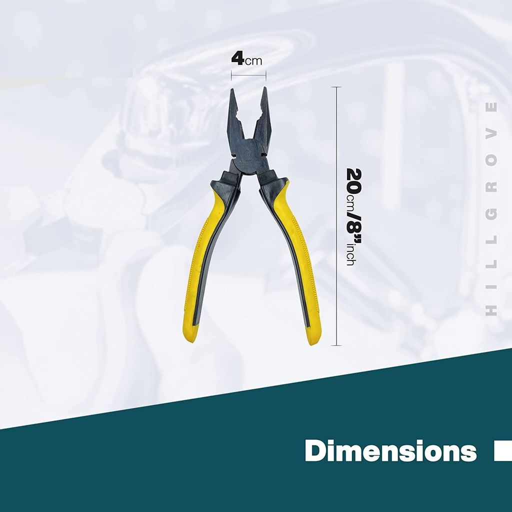 SKY BLUE Enterprises 8"inch Heavy Duty Grip Multipurpose Combination Pilash Plier Hand Tool Lineman Plier (Pack Of 2) view 2