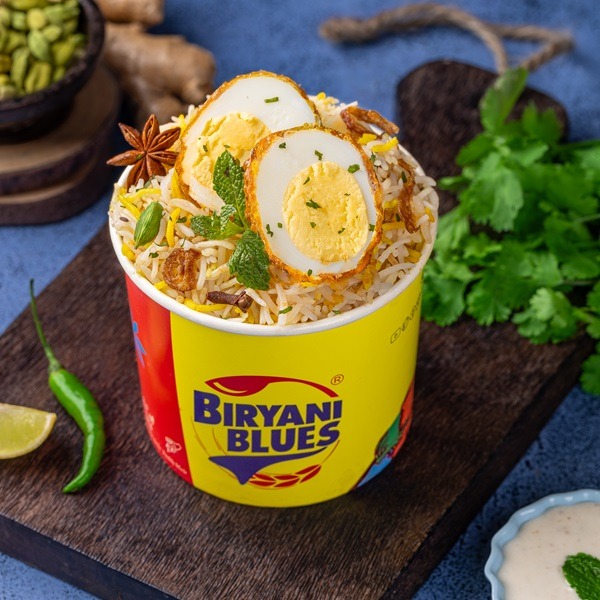 Egg Biryani Bowl + Raita