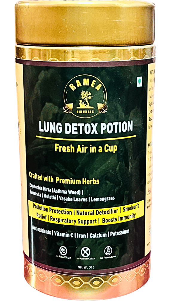 RAMEA Ayurveda | Lung Detox Tea | Herbal Tea | Premium Herbal Formulation | 50g