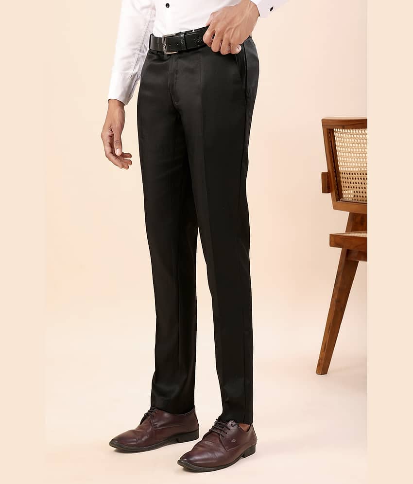 MOUDLIN Regular Men's Formal Trouser - Black ( Pack of 1 ) view 2