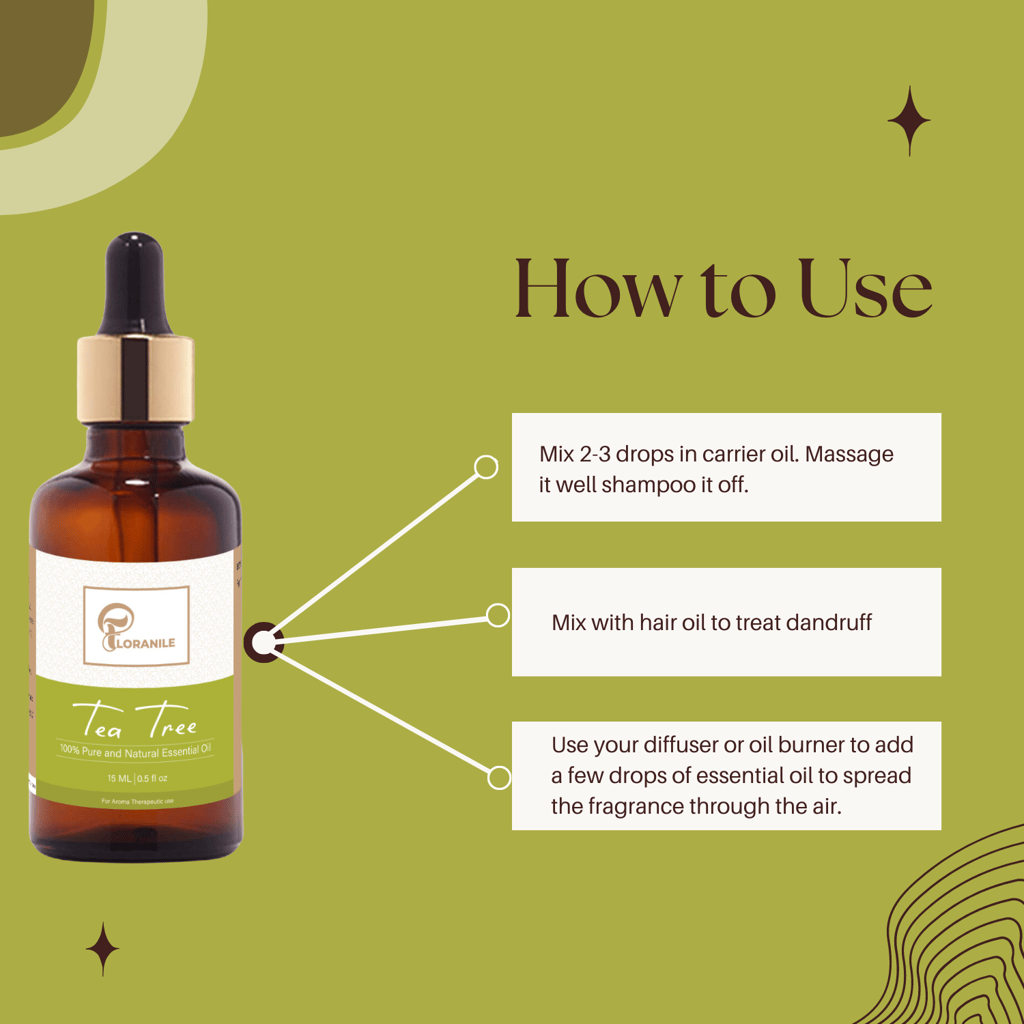 Floranile Premium Tea Tree Essential Oil 15ml, 100% Pure, Natural Fragrance, Therapeutic Grade Aromatherapy, Delicate Scent for Relaxation,Pure & Natural view 2