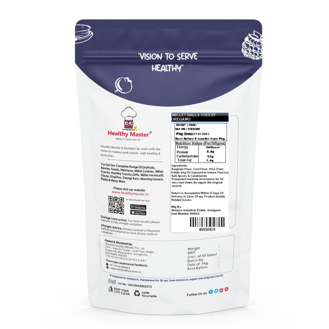 Healthy Master Cheesy Oregano Balls, 150 gm view 2