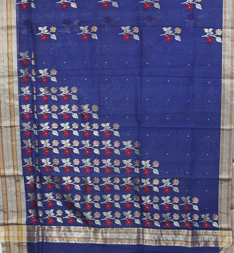 Handloom Chanderi Silk Cotton Saree view 2