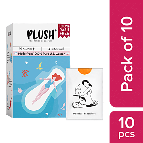 Plush Sanitary Pads Pack Of 10 (Xxl)
