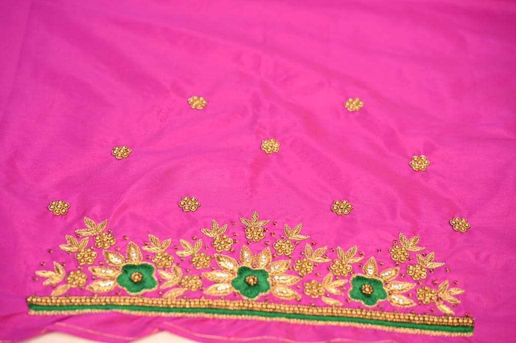 Hand Embroidered Pink Blouse view 2