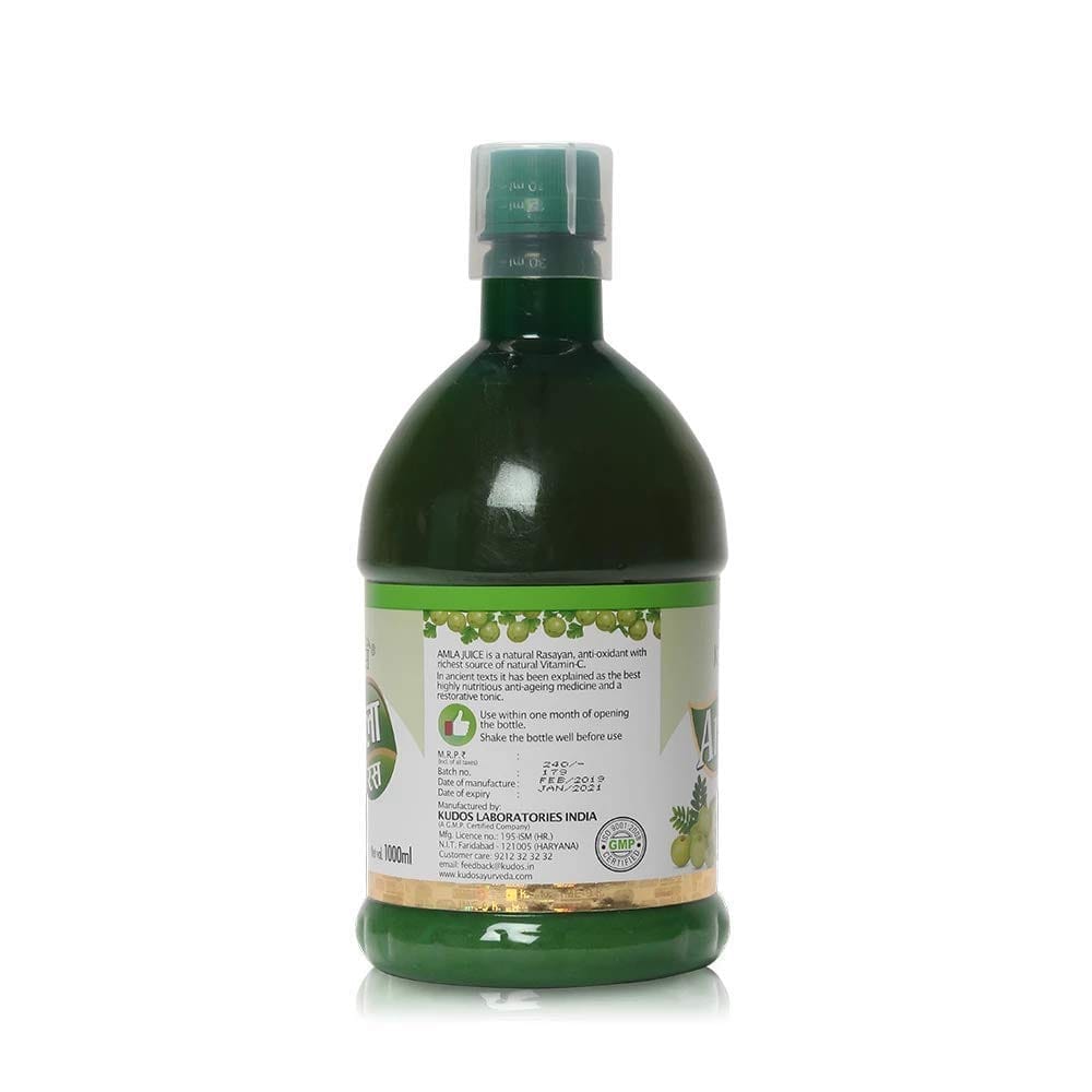Kudos Ayurveda Amla Juice - 1 L | Boosts Digestion And Immunity view 2