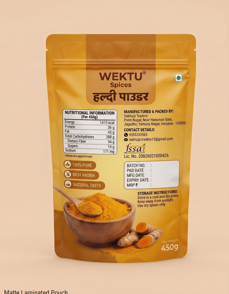 WEKTU Haldi Powder | Pure Turmeric Powder | Natural & Fresh Kitchen Spice view 2