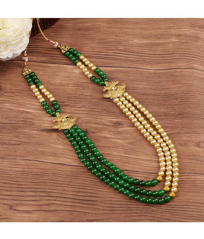 pearl beads Dulha groom sherwani Necklace/Moti Mala for Men for wedding | Exquisite Groom Mala | Perfect for Grooms view 2