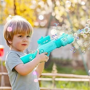 The New JoyMates 19 - Hole Electric Sniper Gatling Bubble Gun with Scope Toy for Kids - Includes Bubble Solution - Fun Bubble Maker for Boys and Girls 100% Safe for Kids (Multicolor) view 2