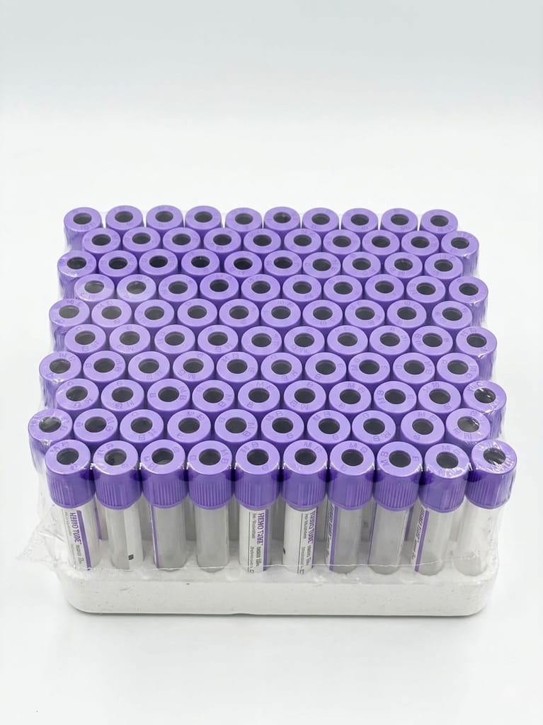 Hemo Tube K2 EDTA Blood Collection Tubes, 2ml, Pack of 100 view 2