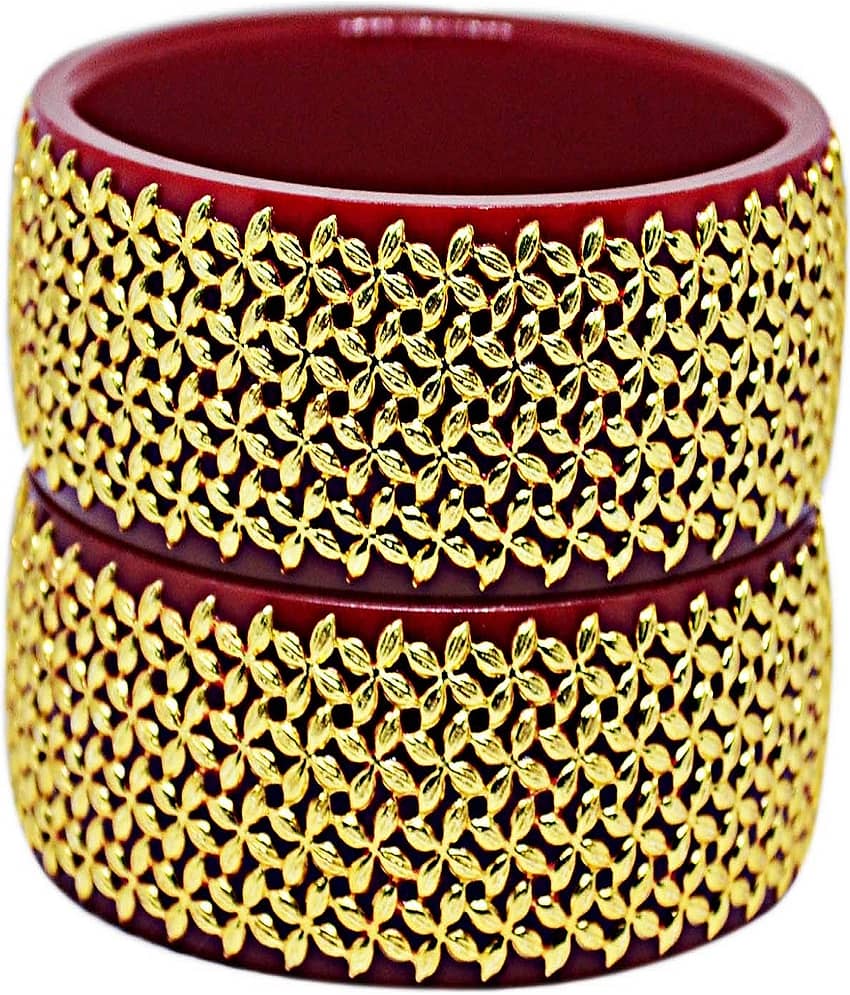 Bovzen Red Bangle ( Pack of 2 ) view 2