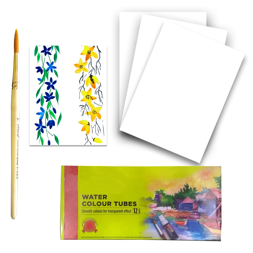 One Stroke Painting on Paper DIY Kit Bookmark by Penkraft view 2