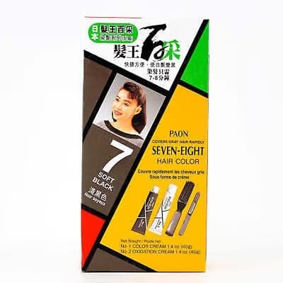 PAON Seven-Eight Hair Color 7 Soft Black – Silky Soft, Natural Finish view 2