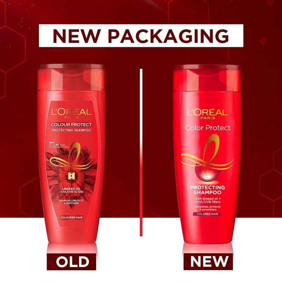 L'Oral Paris Shampoo, Vibrant & Revived Colour, For Colour-Treated Hair, Protects From Uva & Uvb, Colour Protect, 180 Ml view 2