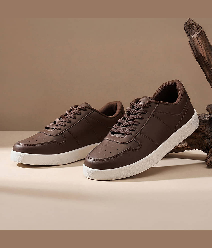 Neemans Neeman's Mono Court Sneakers for Men Brown Men's Sneakers