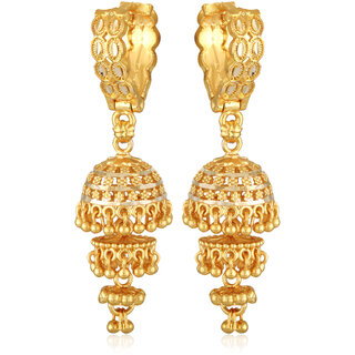 Vivastri Elite Charming Clip On Jhumki Earring for Women and Girls [VIVA2675ERG] view 2