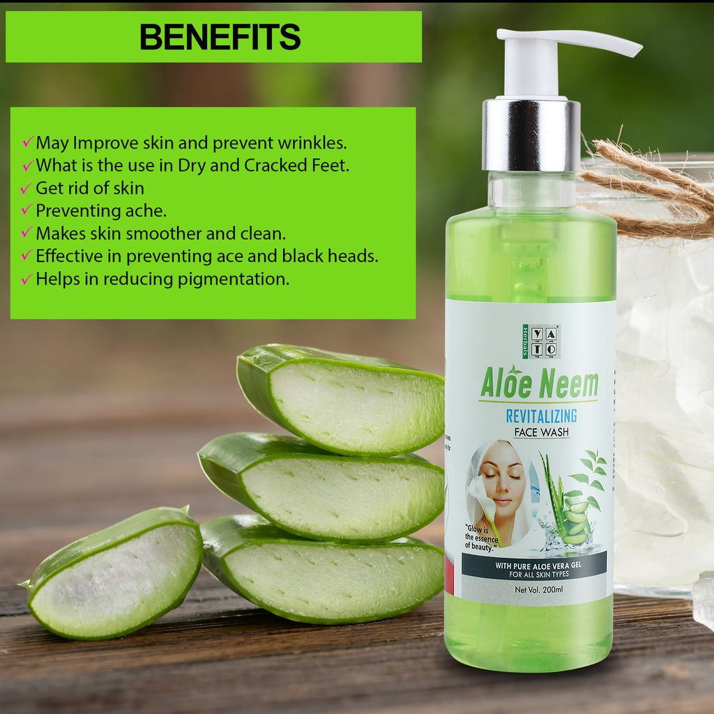 YATO Herbals Aloe Neem Revitalizing Purifying Face Wash 210 ML view 2