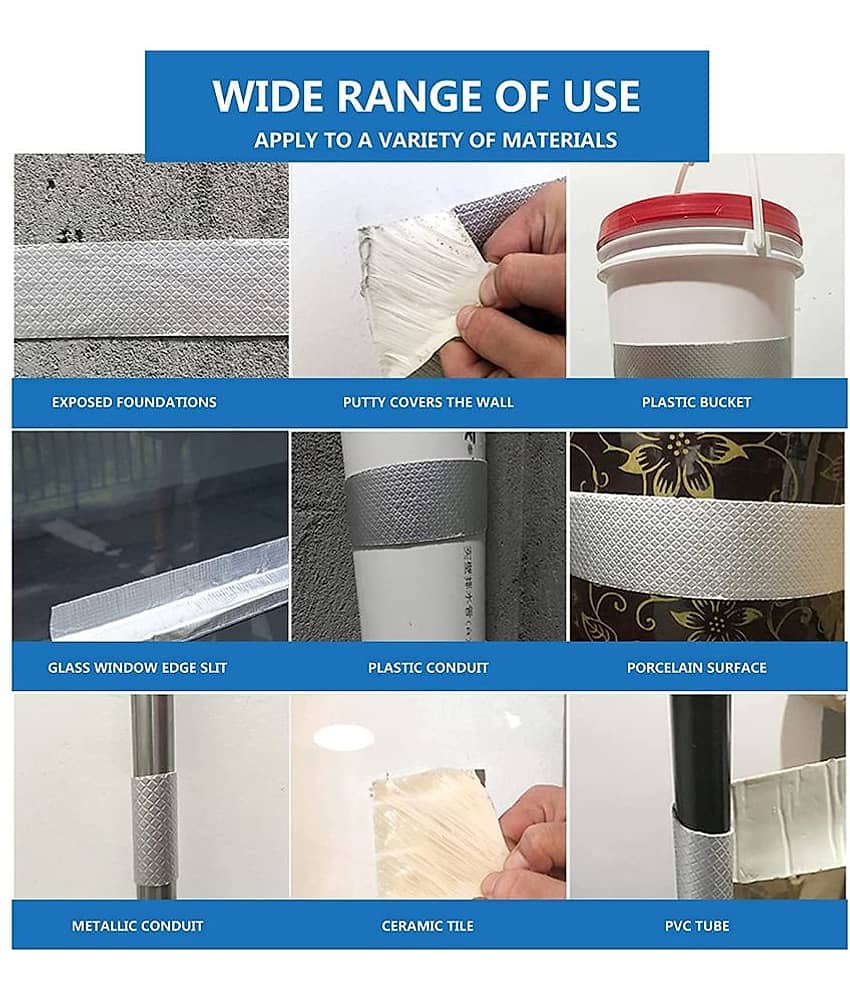 GEEO Super Strong Adhesive Waterproof Permanent Repair Tape Butyl Rubber Aluminum Foil Tape view 2