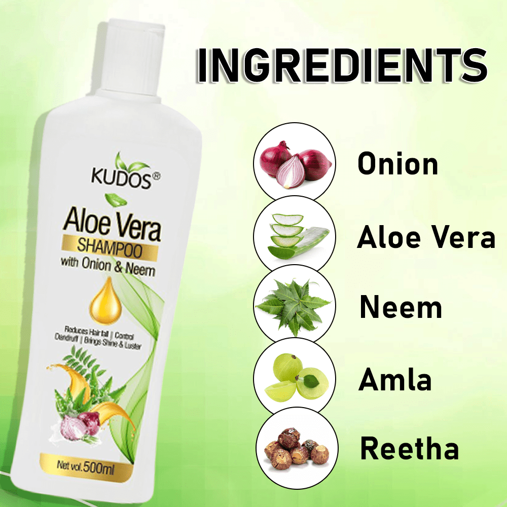 Kudos Aloe Vera Shampoo With Onion & Neem (Pack Of 2) view 2