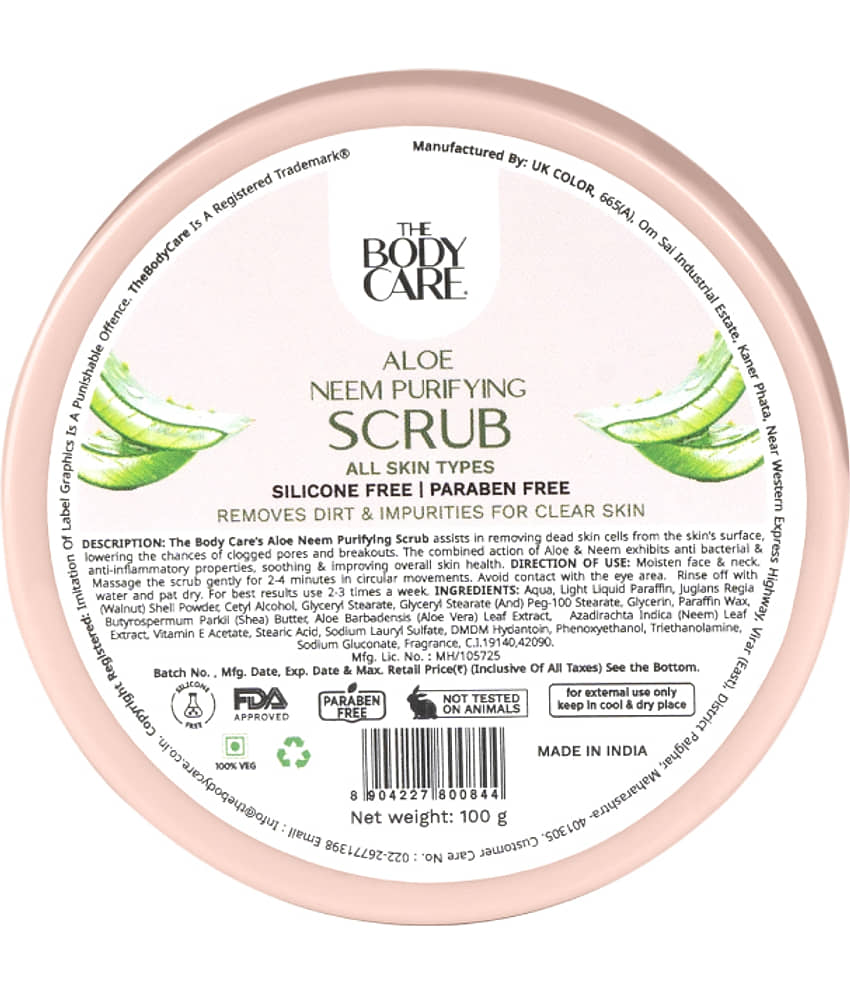 The Body Care Dark Spot Removal Aloe Neem Purifying Facial Scrub ( 100g)
