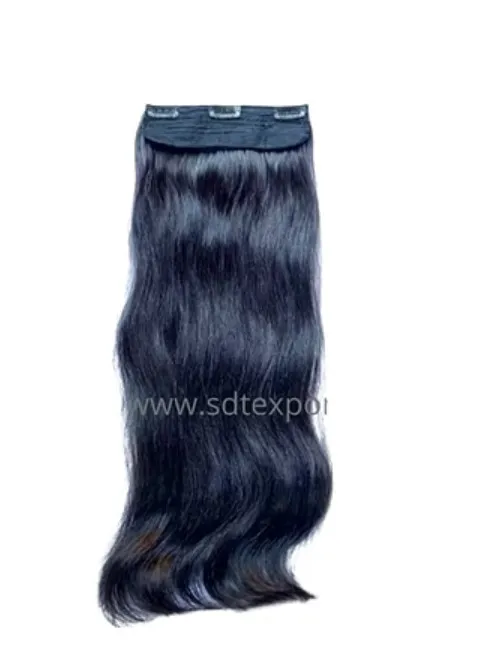 3 Clips Ear to Ear Natural Black Hair Volumizer Instant Volume & Natural Length Size-16 Inch view 2