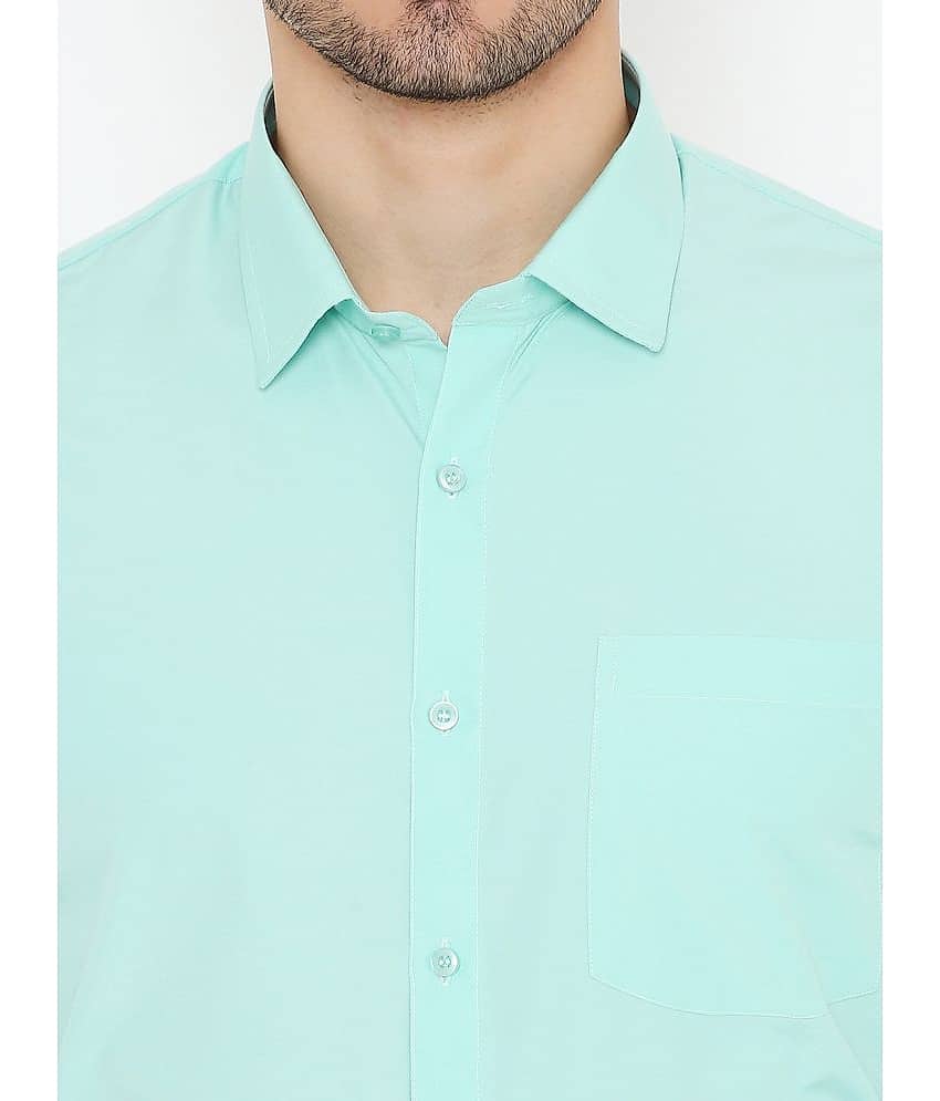 Maharaja - Green Polyester Blend Slim Fit Men's Formal Shirt ( Pack of 1 ) view 2