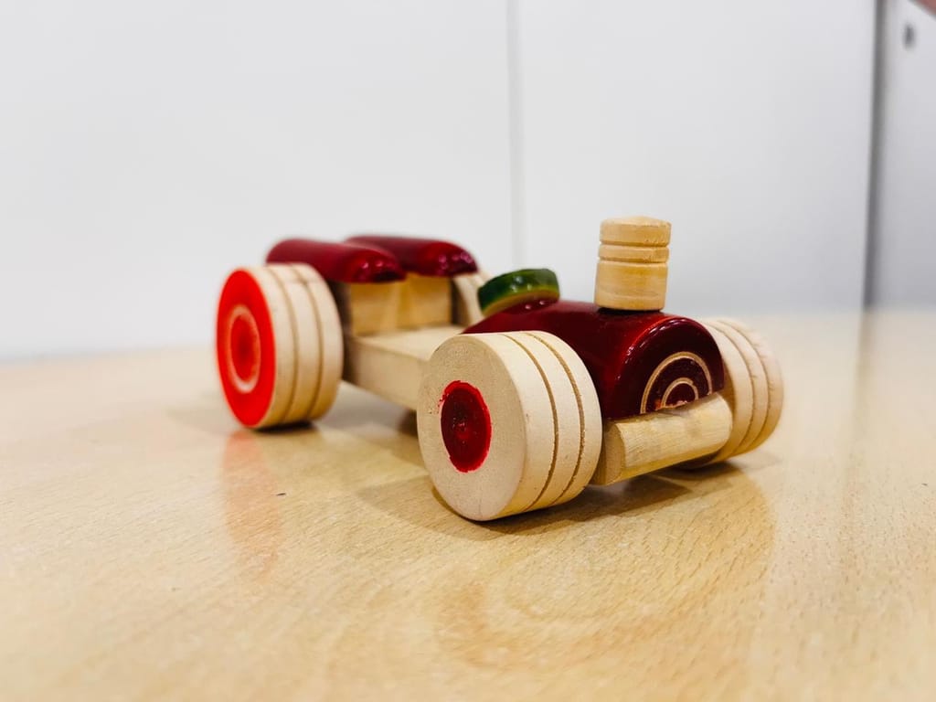 Wooden Toy Car - Classic Design & Durable Build view 2