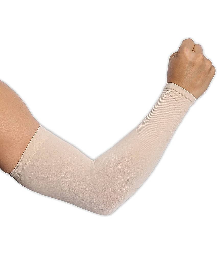 Auto Hub Beige Solid Riding Sleeves ( Set of 2 ) view 2