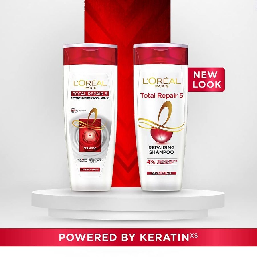 L'Oreal Paris Total Repair 5 Repairing Shampoo With Keratin Xs, 192.5Ml view 2