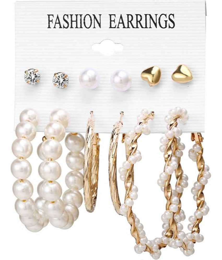 YouBella Girls/Women's Gold Plated Earrings Jewellery Combo (Style 3) view 2