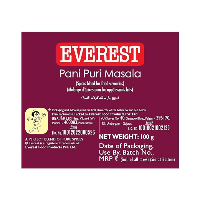 Everest Pani Puri Masala 100 Gms view 2