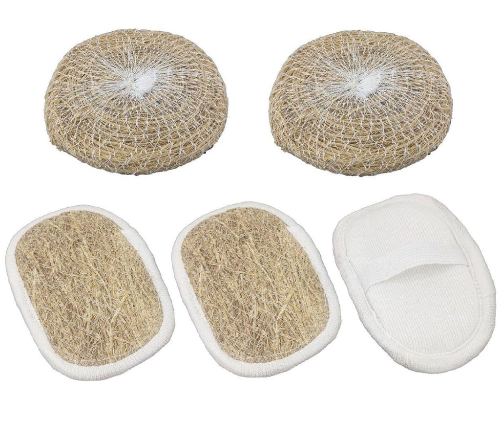Natural Vetiver Bath Scrub (Pack of 2) Fragrant Skin Friendly Khus Ramacham Chrysopogon Zizanioides Eco Friendly Bio Degradable view 2