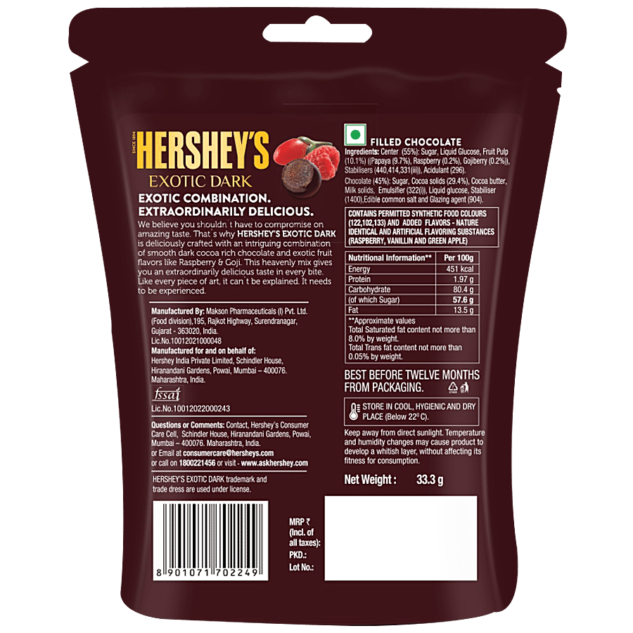 Brookside Dark Choc Goji Raspberry Pouch, 33.3 Gm view 2