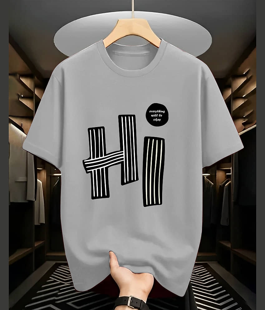 ENITOR Men Cotton Blend Oversized Fit Printed T-Shirt ( Multicolor6 ) view 2