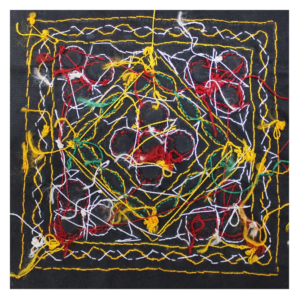 Garvi Gurjari (A Gujarat Govt Enterprise) Cotton Multicolor Hand Embroidered Patch with Mirror Work(GGCMEP51) view 2
