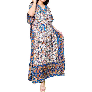 Ukal Combo Pack of 2 Women's Kaftan Dress Cover Up Nightwear Nighty Gown V-Neck Dress view 2