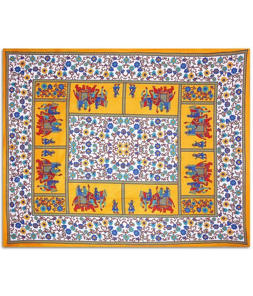 Bombay Spreads Cotton King Bedsheet ( Yellow ) view 2