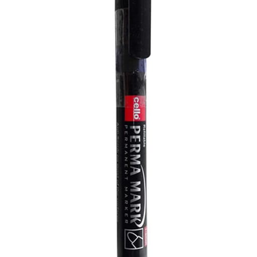 Cello Permanent Marker Perma Mark Black, 1Pc view 2