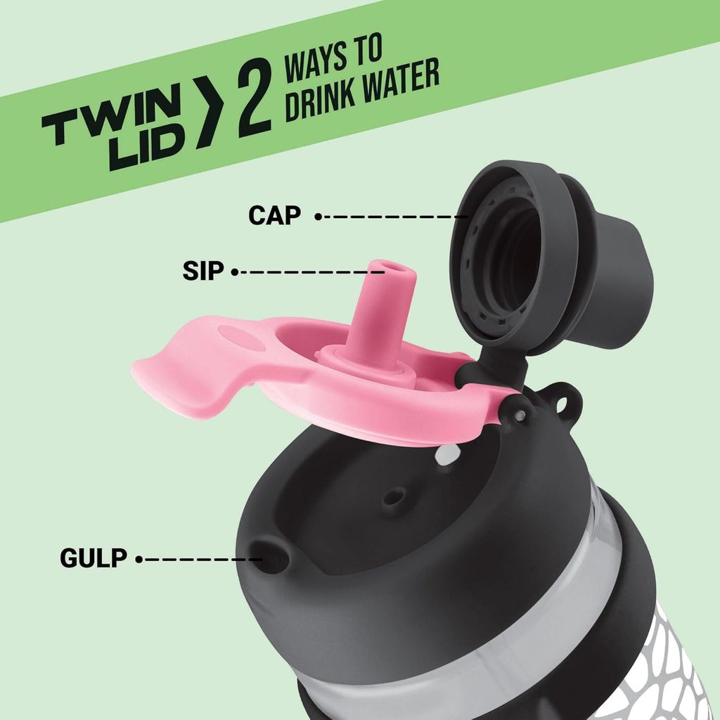 MILTON Champion 1250 2- in-1 Sip or Gulp Lid Plastic Tumbler 1.21L | Leak-Proof, BPA-Free view 2