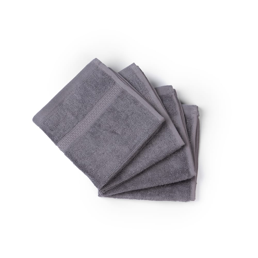 Feather & Spun Bamboo Cotton Face Towel(Pack of 4) | Lavender Fragrance | Oeko-TEX® Standard 100 | Anti Microbial | Fade Resistant | Double Needle Stitch | 600 GSM - 33 cms x 33 cms view 2