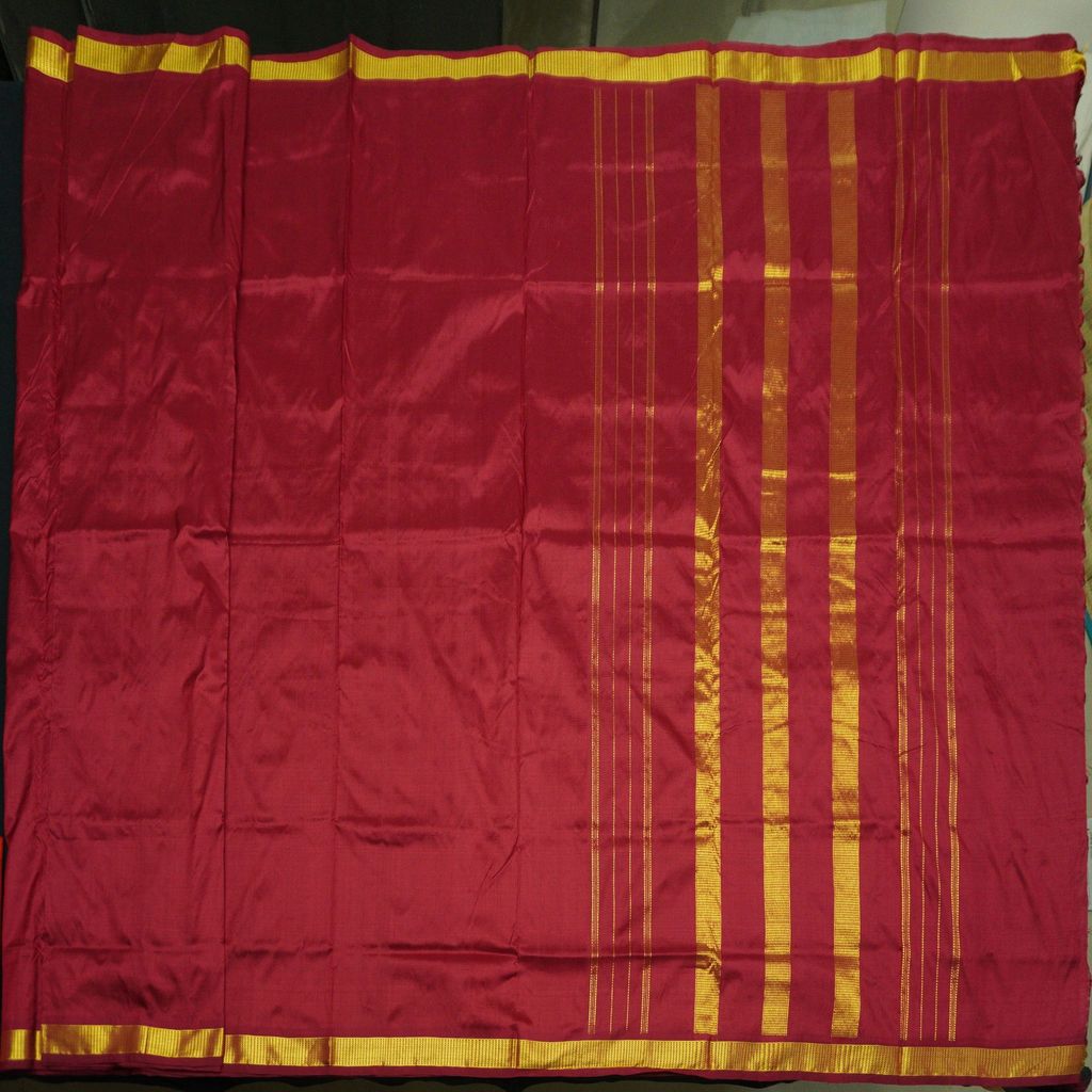 Madisar Saree - Maroon Kanjivaram Pure Silk Saree view 2